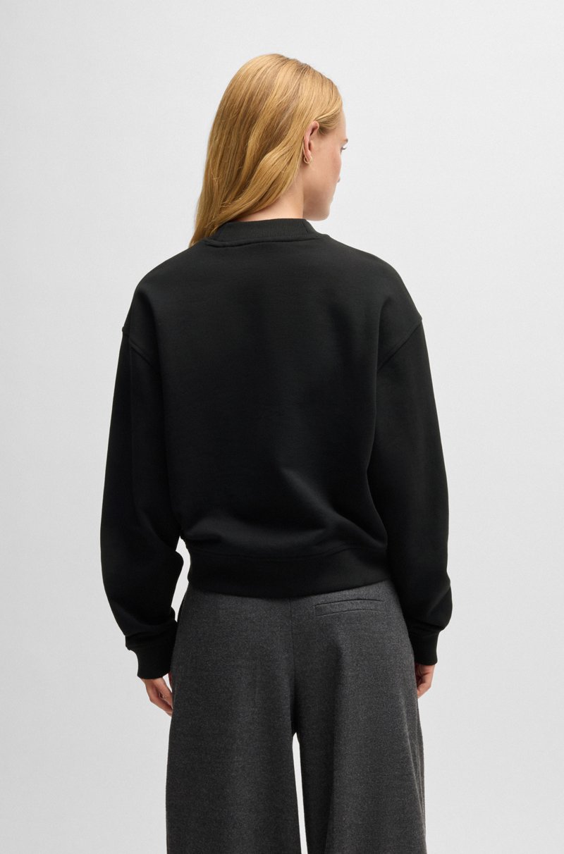 Hugo Boss Sudadera Relaxed Fit De Felpa De Algodón Con Bordado De Logo Apilado