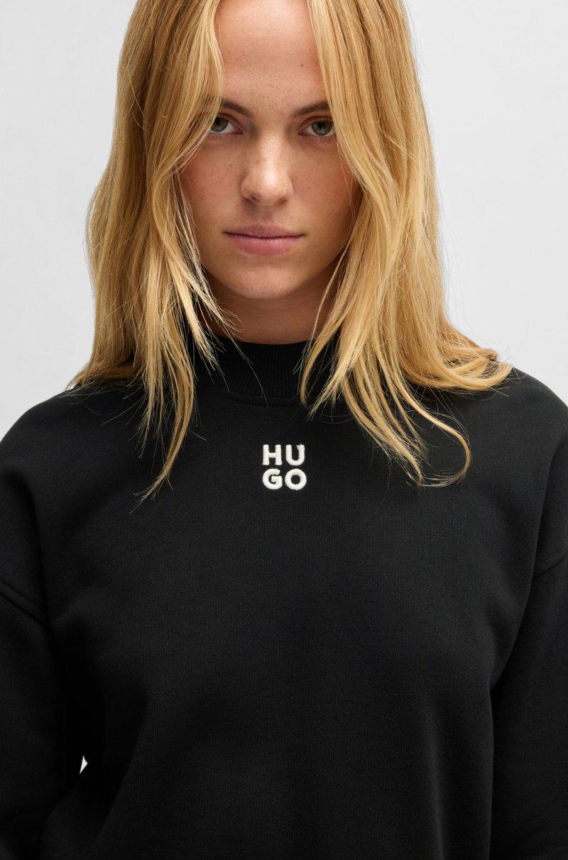 Hugo Boss Sudadera Relaxed Fit De Felpa De Algodón Con Bordado De Logo Apilado