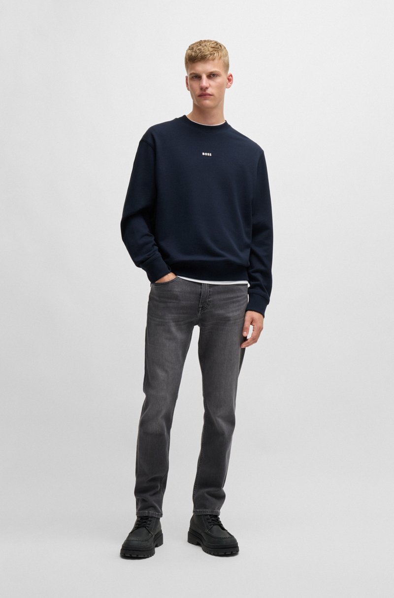 Hugo Boss Sudadera Relaxed Fit De Felpa De Algodón Con Logo En Contraste