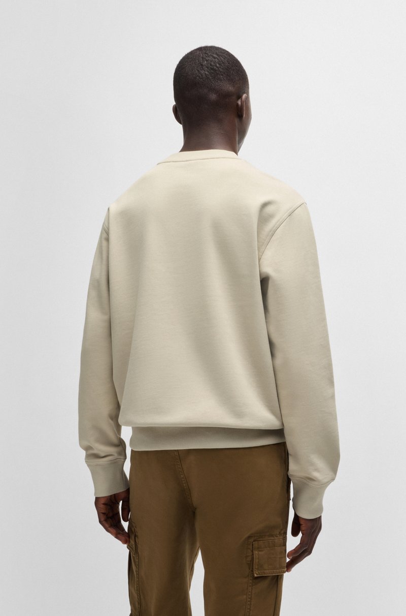 Hugo Boss Sudadera Relaxed Fit De Felpa De Algodón Con Logo En Contraste