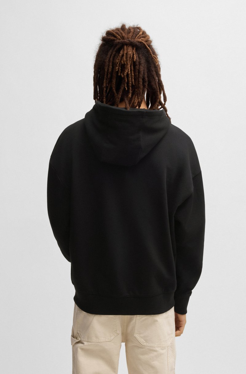 Hugo Boss Sudadera Relaxed Fit De Género Neutro En Felpa De Algodón Con Capucha