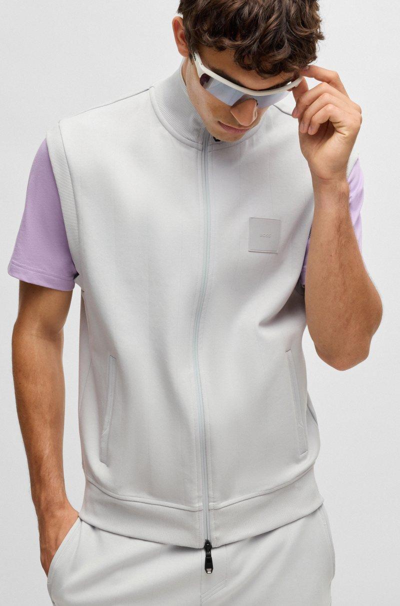 Hugo Boss Sudadera Sin Mangas De Algodón Con Cremallera