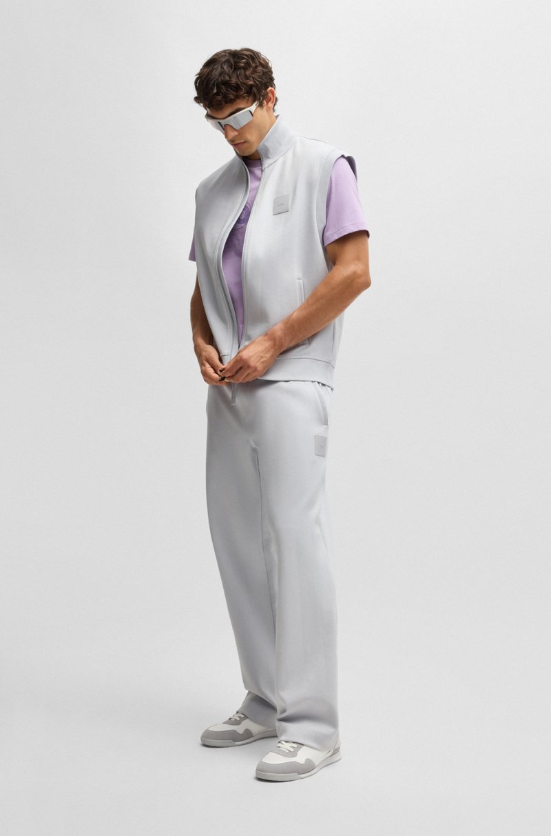 Hugo Boss Sudadera Sin Mangas De Algodón Con Cremallera