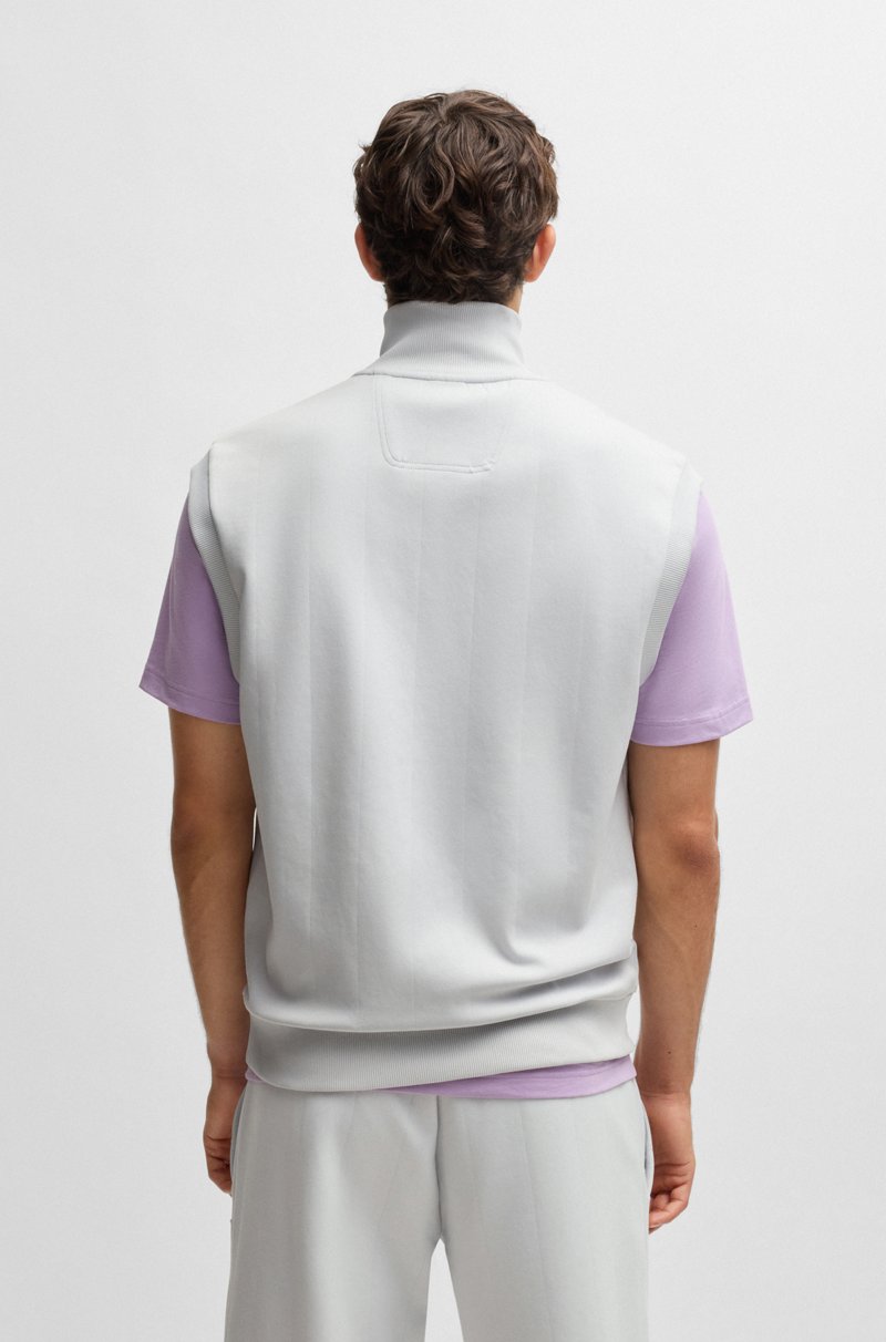 Hugo Boss Sudadera Sin Mangas De Algodón Con Cremallera