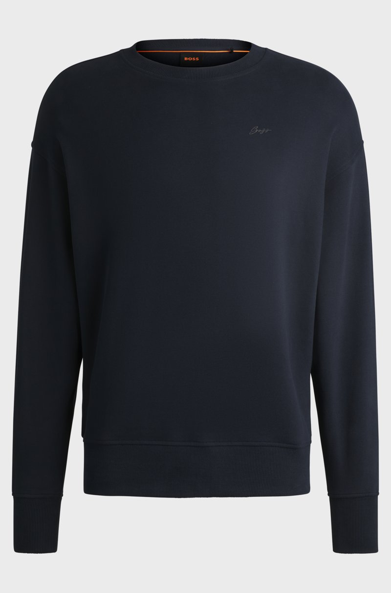 Hugo Boss Sudadera Slim Fit De Felpa De Rizo De Algodón Con Logo Pequeño