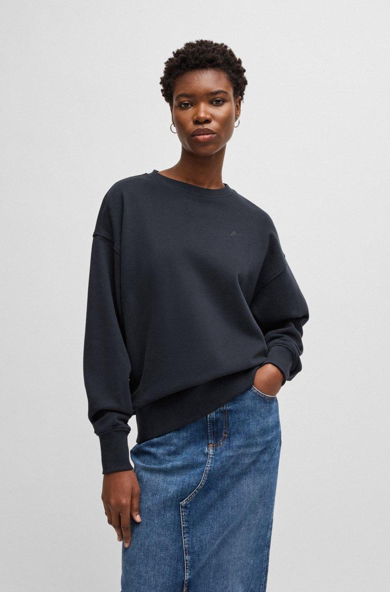 Hugo Boss Sudadera slim fit de felpa de rizo de algodón con logo pequeño