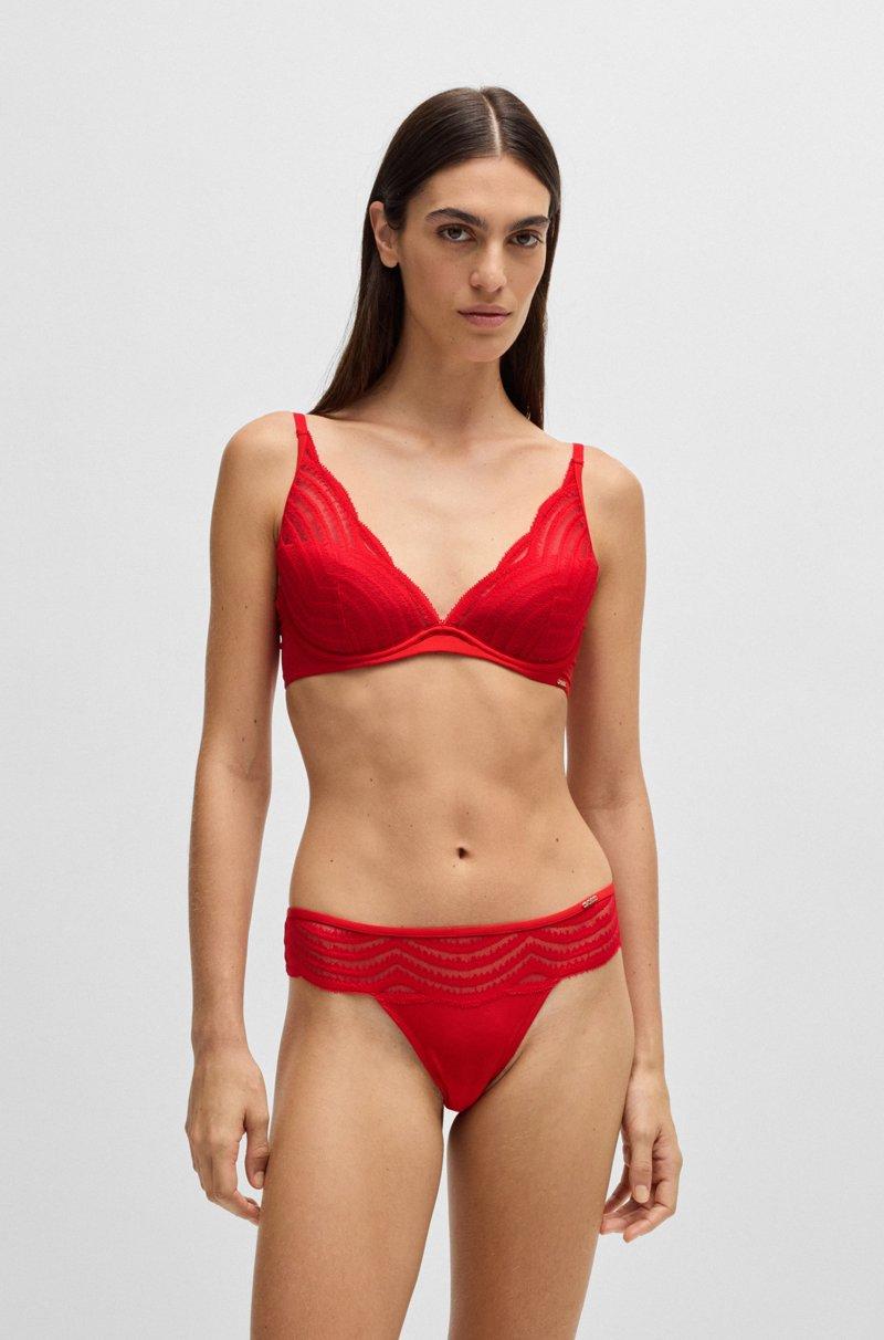 Hugo Boss Sujetador con aros copas acolchadas y detalles de encaje