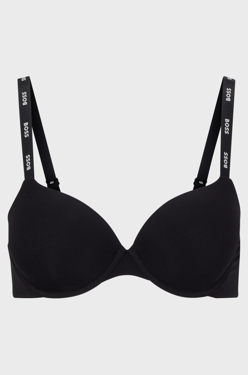 Hugo Boss Sujetador Con Aros Y Tirantes Ajustables Con Logo En Punto Elástico