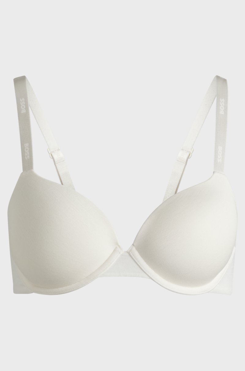 Hugo Boss Sujetador con aros y tirantes ajustables con logo en punto elástico