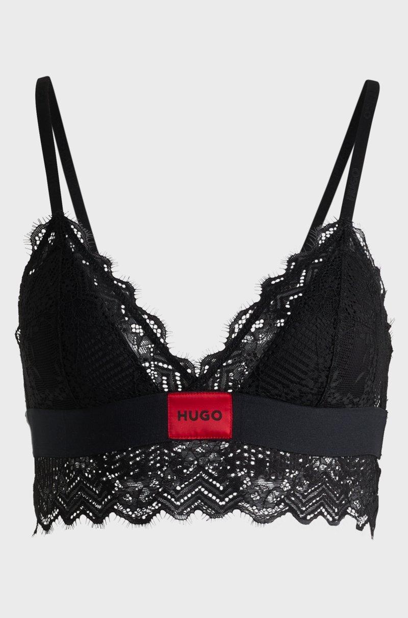 Hugo Boss Sujetador Con Ribete De Encaje Y Etiqueta Con Logo Roja