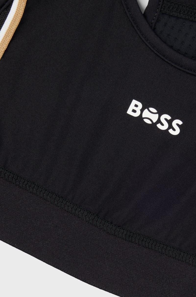 Hugo Boss Sujetador Deportivo Para Niñas Con Rayas De La Marca Y Logo