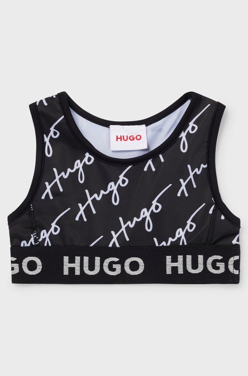 Hugo Boss Sujetador deportivo para niñas en punto elástico con detalles de logo