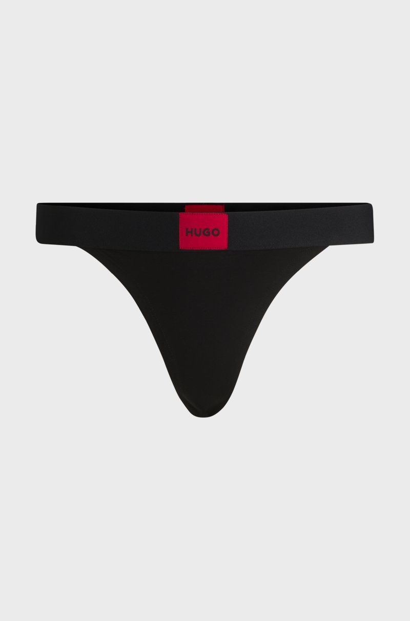 Hugo Boss Tanga De Algodón Elástico Con Etiqueta Con Logo Roja