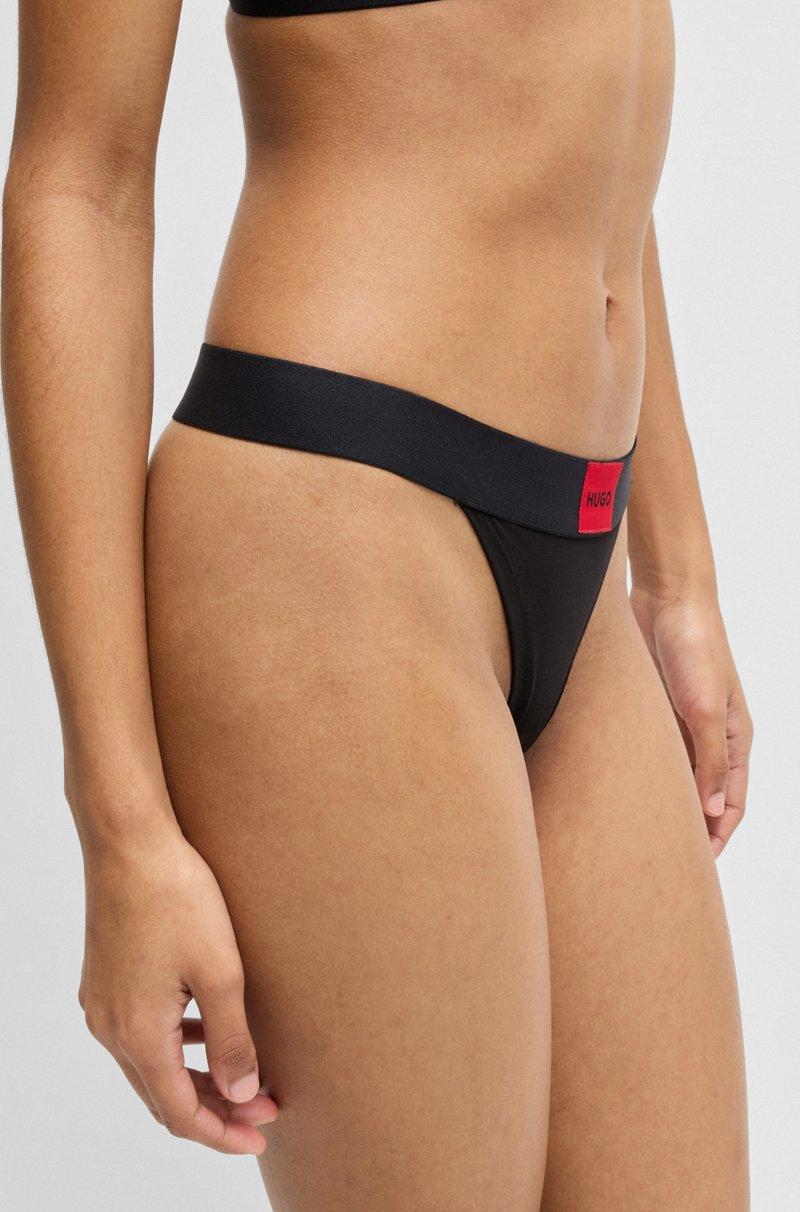 Hugo Boss Tanga De Algodón Elástico Con Etiqueta Con Logo Roja