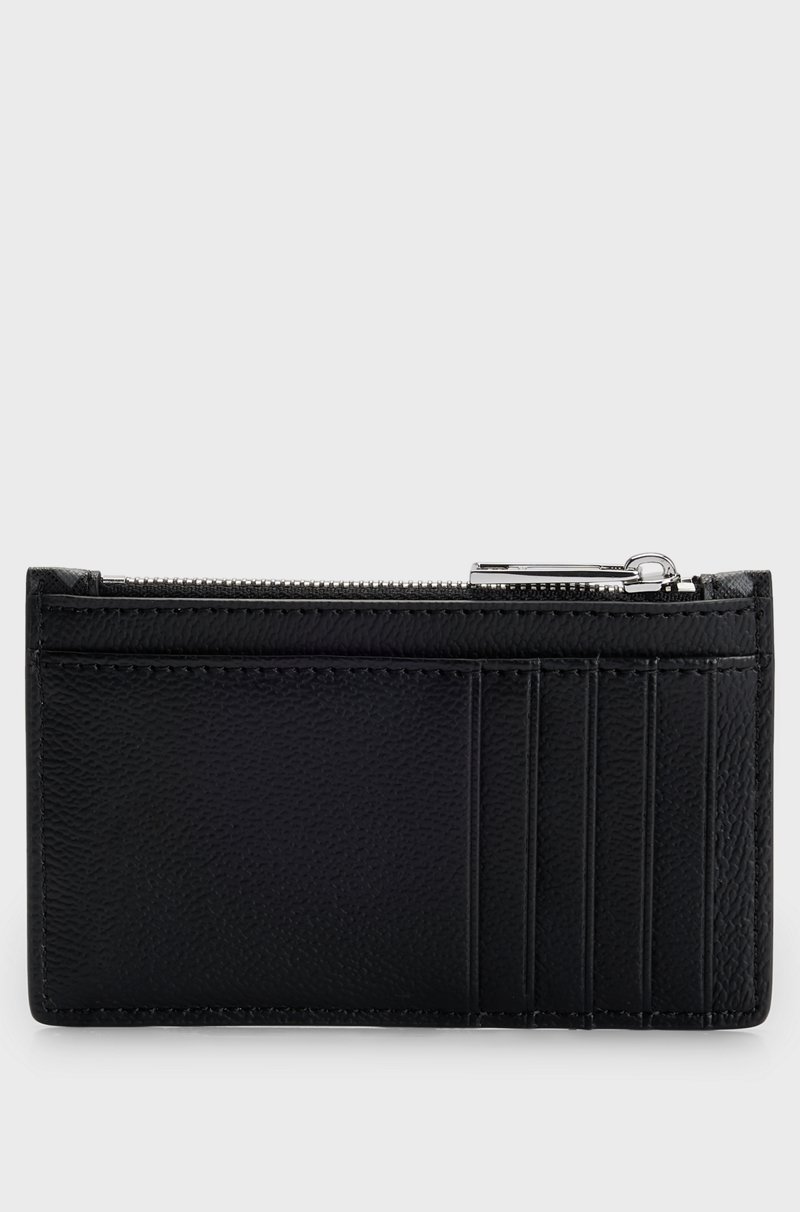 Hugo Boss Tarjetero Con Panel De Monogramas Y Bolsillo Monedero Con Cremallera