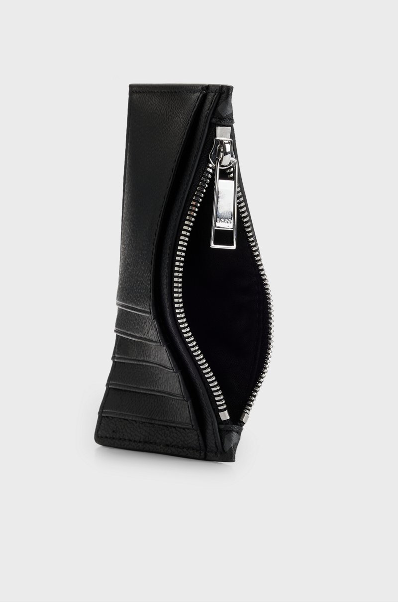 Hugo Boss Tarjetero Con Panel De Monogramas Y Bolsillo Monedero Con Cremallera