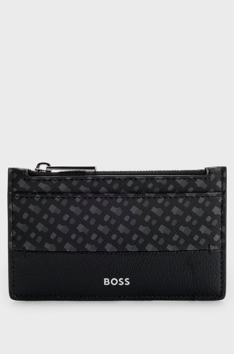 Hugo Boss Tarjetero con panel de monogramas y bolsillo monedero con cremallera