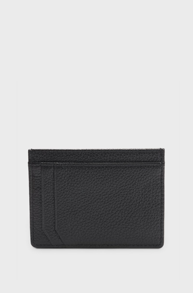 Hugo Boss Tarjetero De Piel Granulada Con Logo En Contraste