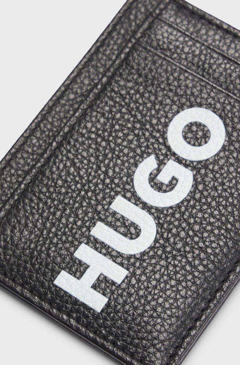 Hugo Boss Tarjetero De Piel Granulada Con Logo En Contraste