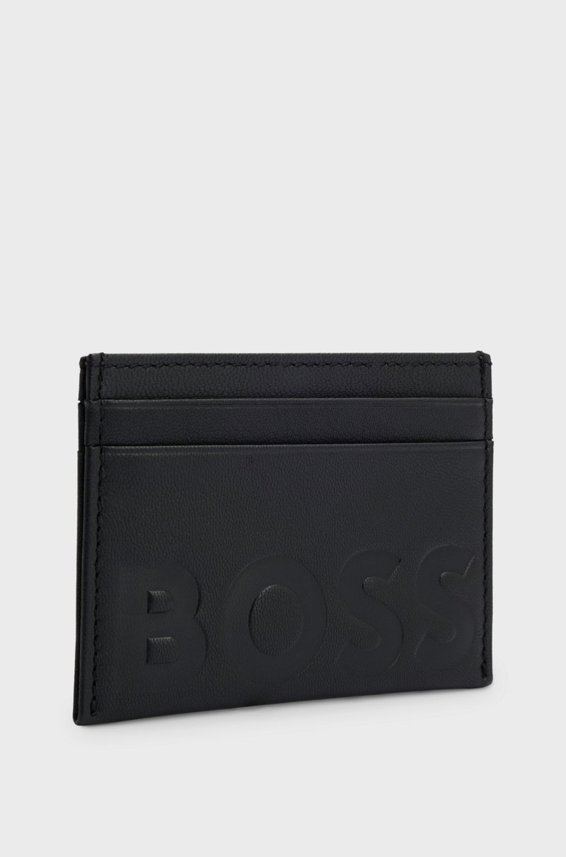 Hugo Boss Tarjetero De Piel Granulada Con Logo Grabado