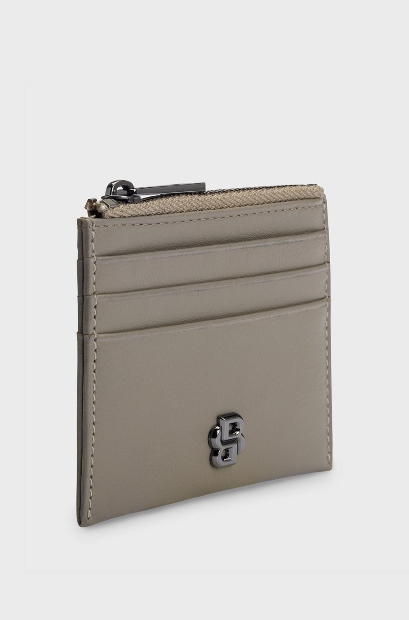 Hugo Boss Tarjetero De Piel Mate Con Monograma Double B