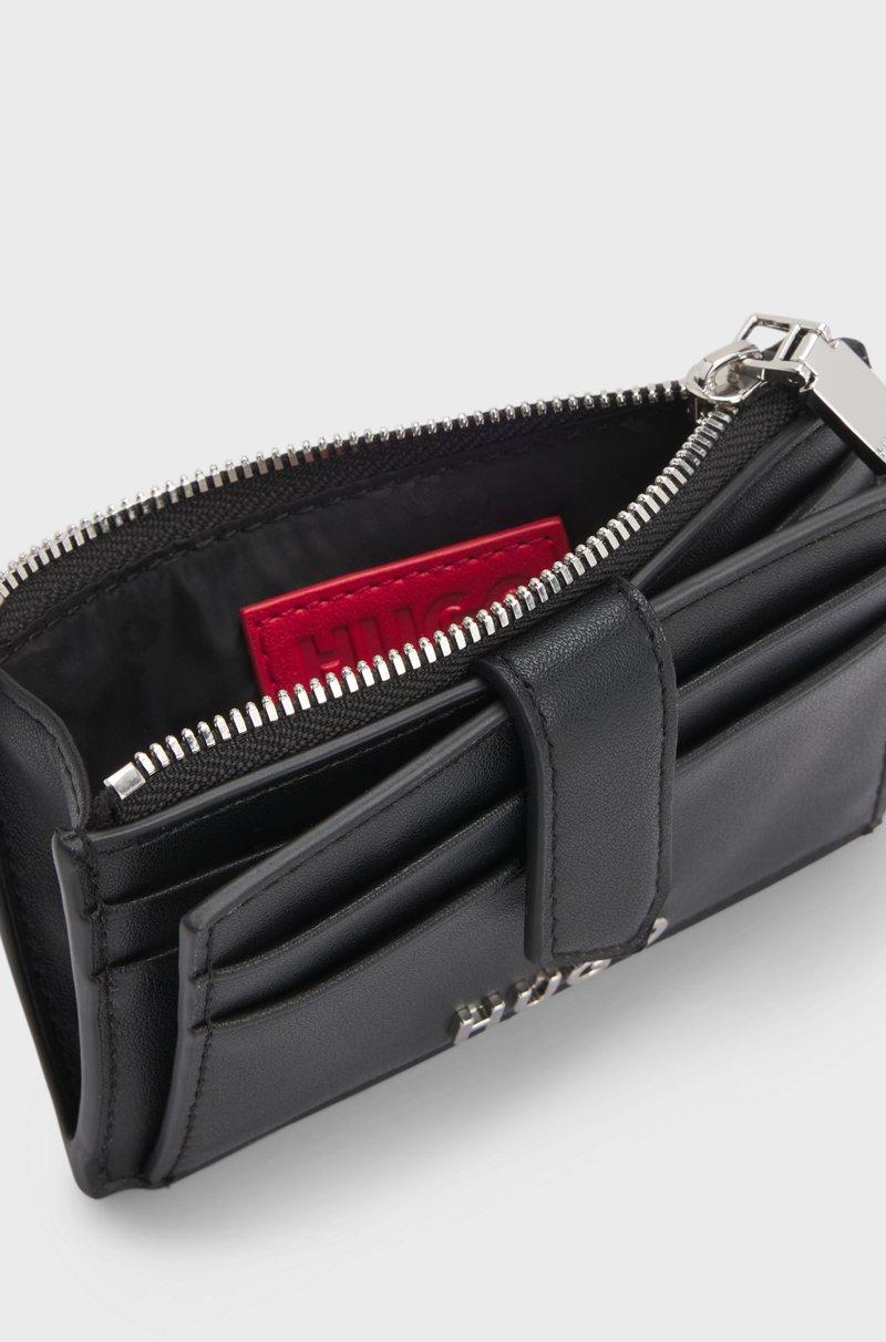 Hugo Boss Tarjetero De Piel Sintética Con Letras De Logo