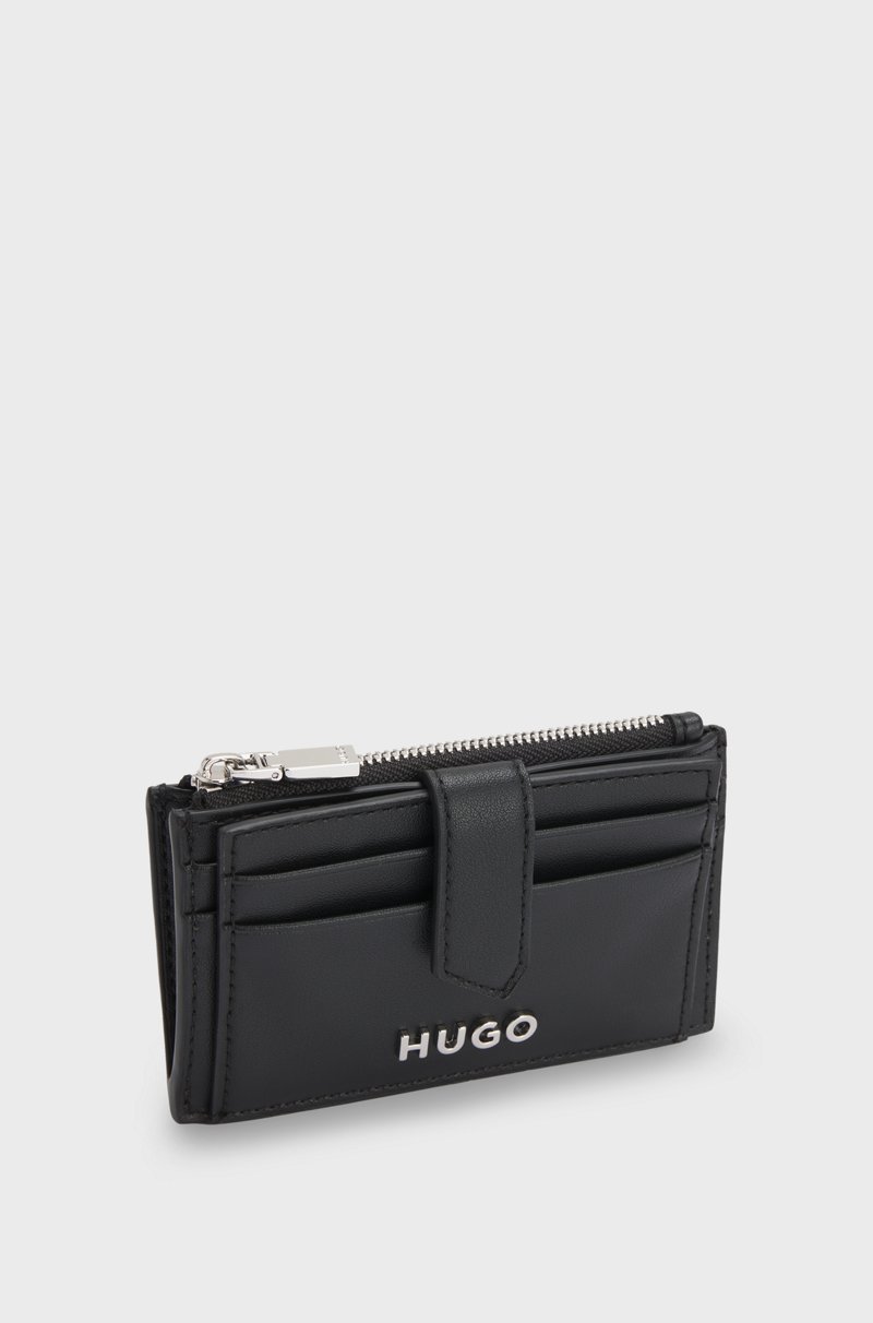 Hugo Boss Tarjetero De Piel Sintética Con Letras De Logo