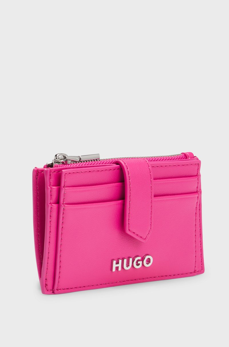 Hugo Boss Tarjetero De Piel Sintética Con Letras De Logo