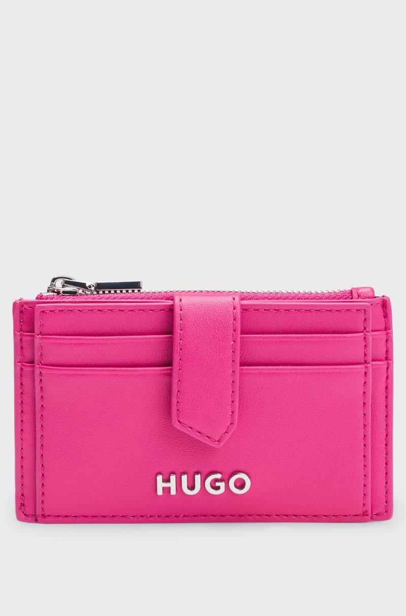 Hugo Boss Tarjetero de piel sintética con letras de logo