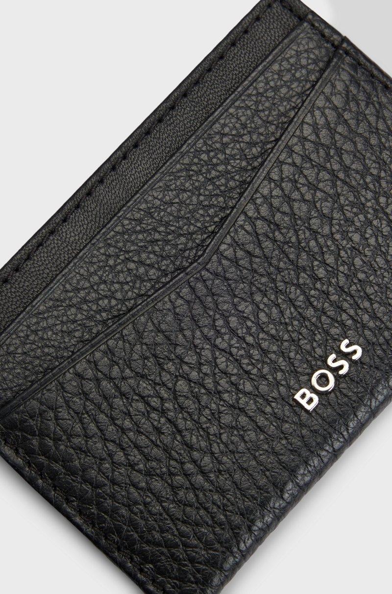 Hugo Boss Tarjetero En Piel Granulada Con Letras De Logo