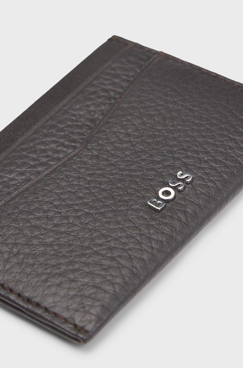Hugo Boss Tarjetero En Piel Granulada Con Letras De Logo