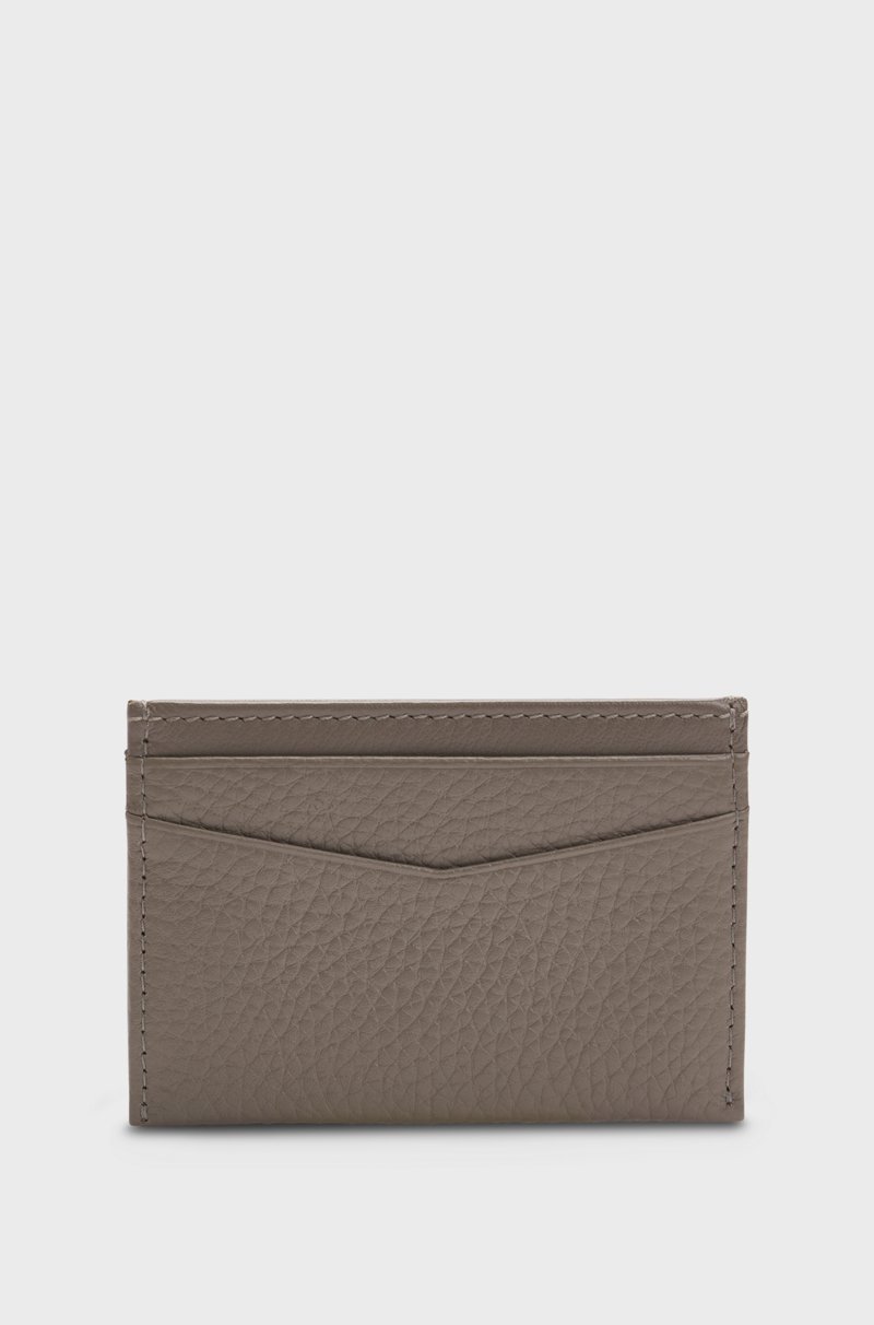 Hugo Boss Tarjetero En Piel Granulada Con Letras De Logo