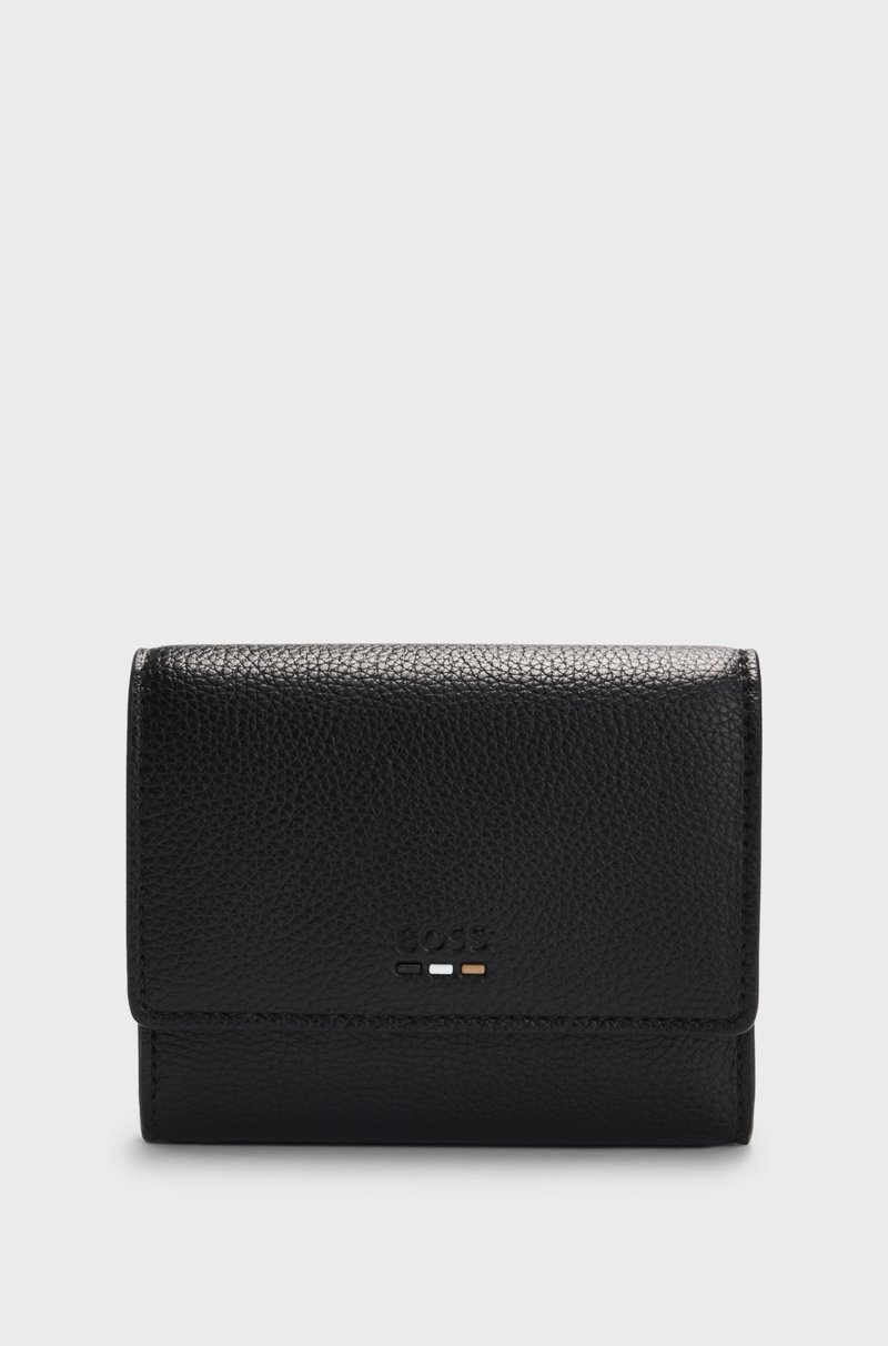 Hugo Boss Tarjetero Plegable De Piel Sintética Con Logo Grabado