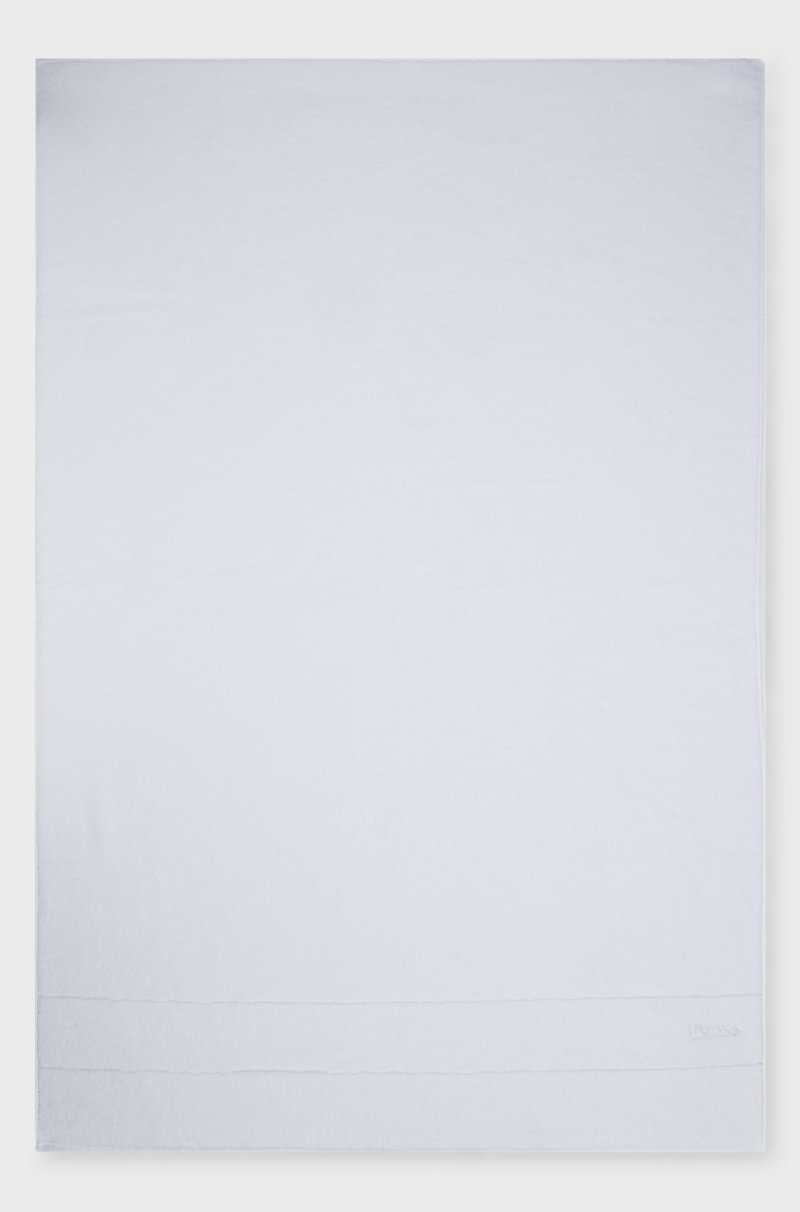 Hugo Boss Toalla De Baño De Algodón Con Logo Blanco Bordado