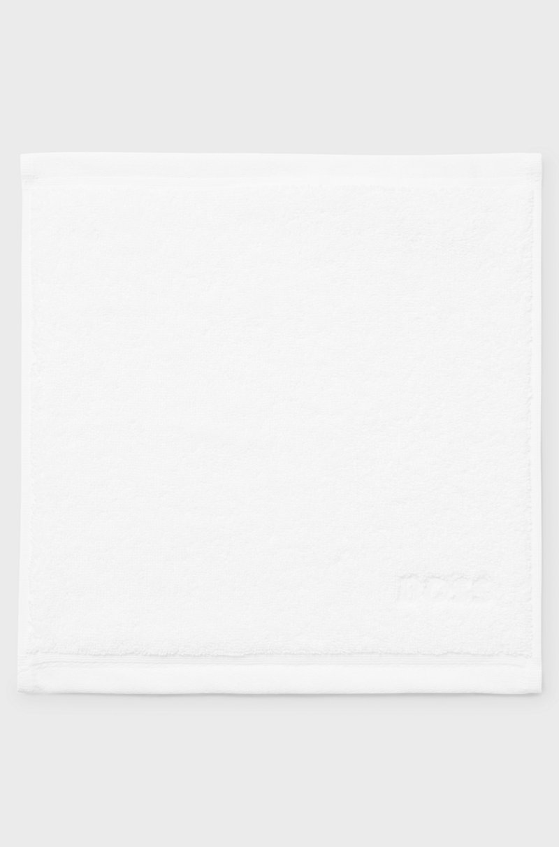 Hugo Boss Toalla De Cara En Algodón Del Egeo Con Logo Bordado