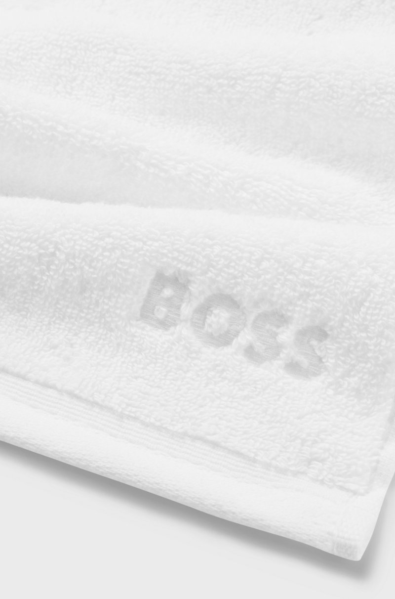 Hugo Boss Toalla De Cara En Algodón Del Egeo Con Logo Bordado