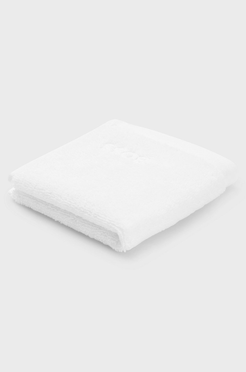 Hugo Boss Toalla de cara en algodón del Egeo con logo bordado