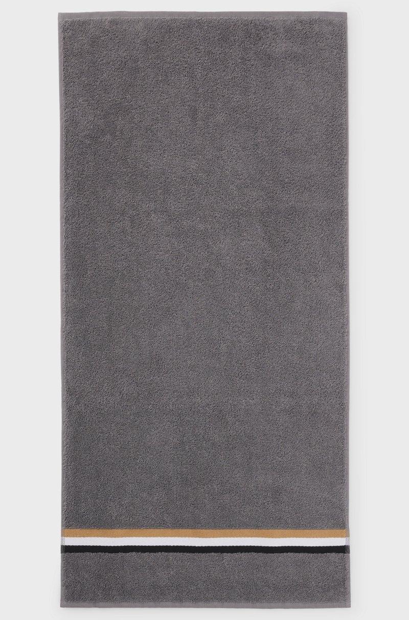 Hugo Boss Toalla De Mano De Algodón Con Borde Con Raya De La Marca