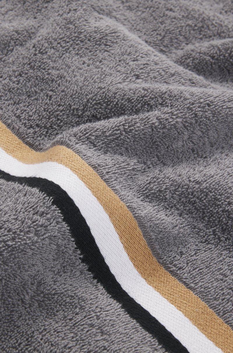 Hugo Boss Toalla De Mano De Algodón Con Borde Con Raya De La Marca