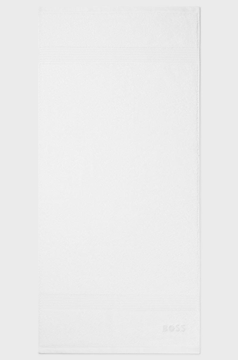 Hugo Boss Toalla Para Invitados Blanca De Algodón Del Egeo Con Logo Tonal