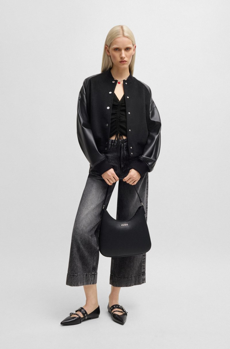 Hugo Boss Top Con Escote En Pico Y Parte Delantera Fruncida