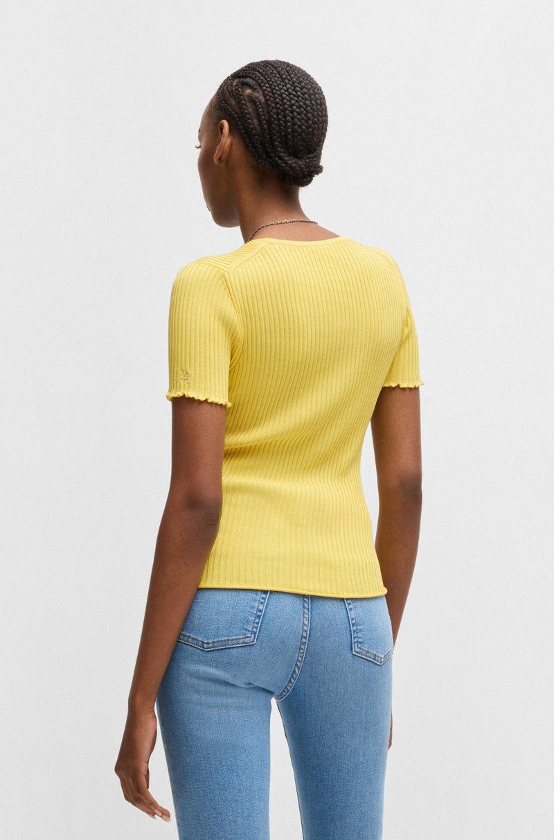 Hugo Boss Top Con Escote En Pico Y Parte Delantera Fruncida