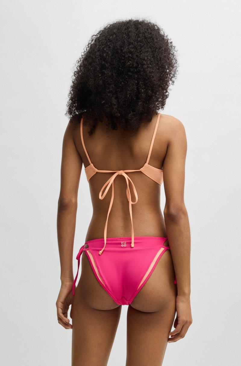 Hugo Boss Top De Bikini Acolchado En Dos Tonos Con Diseño A Capas