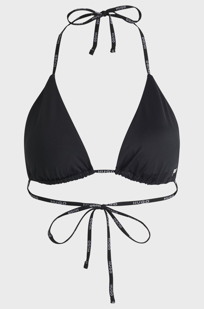 Hugo Boss Top De Bikini Triangular Con Tirantes De Logos En Contraste