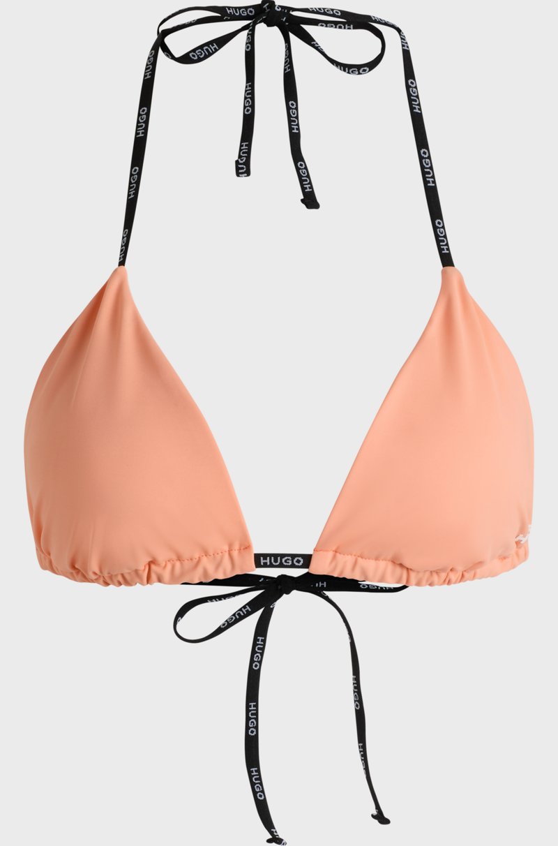 Hugo Boss Top De Bikini Triangular Con Tirantes De Logos En Contraste