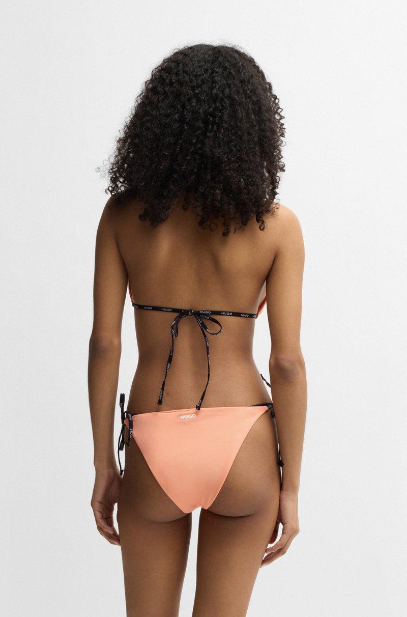 Hugo Boss Top De Bikini Triangular Con Tirantes De Logos En Contraste