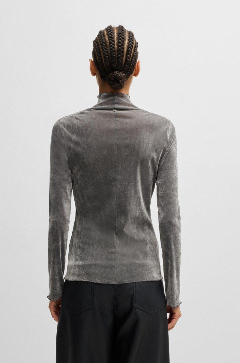 Hugo Boss Top De Cuello Caja En Malla Con Tacto Aterciopelado