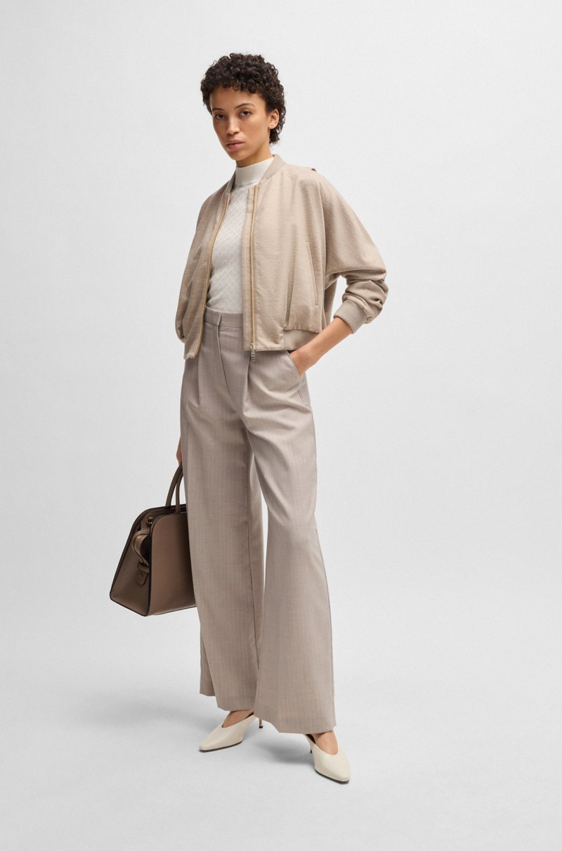 Hugo Boss Top De Cuello Inglés En Punto De Seda Y Algodón Con Estructura