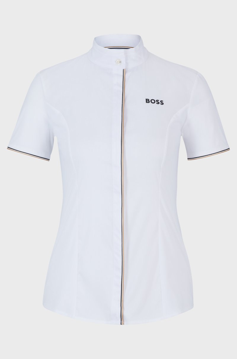 Hugo Boss Top De Exhibición Para Equitación Con Parte Central De Algodón Elástico