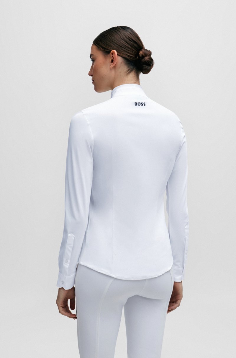Hugo Boss Top De Exhibición Para Equitación Con Ribetes De Rayas De La Marca